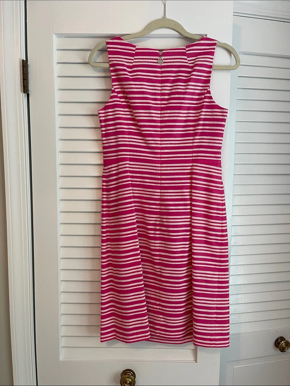 Tommy Hilfiger Pink and White Striped Sleeveless Dress - Picture 3 of 8